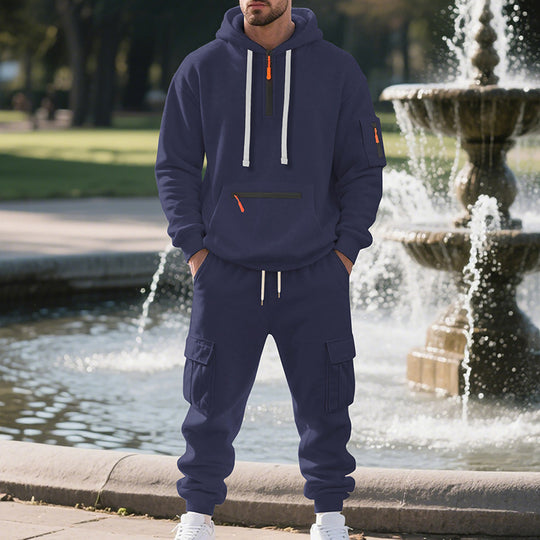 Herren Sportliches Hoodie-Set mit praktischen Taschen und modernem Design Heidi-Mode