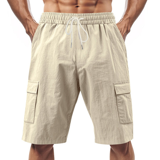 Herren Cargo-Shorts mit praktischen Seitentaschen und verstellbarem Kordelzug Heidi-Mode