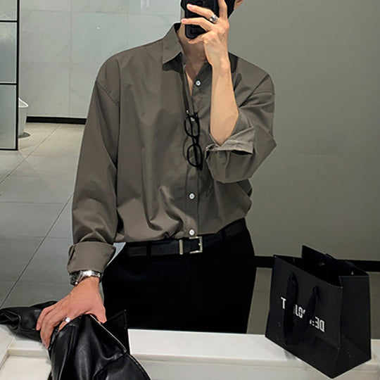 Herren Oversize-Hemd aus atmungsaktiver Baumwolle mit lässigem Schnitt Heidi-Mode