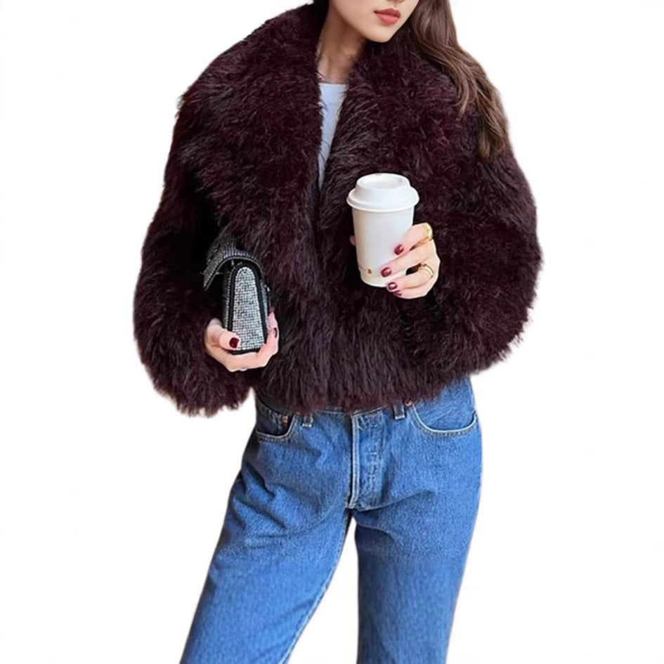 Damen Kunstfellmantel im modischen Oversized-Schnitt Heidi-Mode