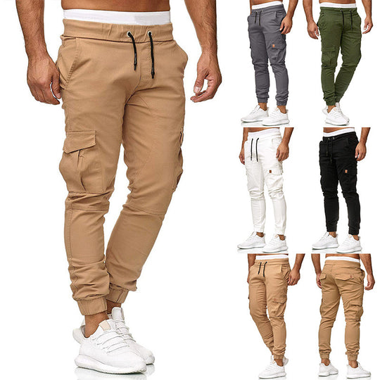 Herren Cargo-Jogginghose mit elastischem Bund und praktischen Taschen Heidi-Mode