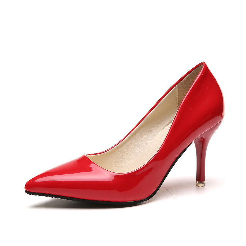Damen Elegante Hochglanz-Pumps mit schmaler Silhouette und komfortablem Innenfutter Heidi-Mode