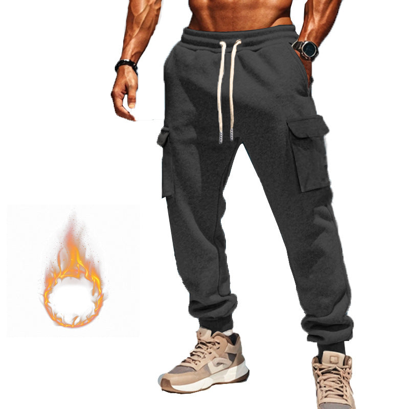 Herren Cargo-Jogginghose mit elastischem Bund und multifunktionalen Taschen Heidi-Mode