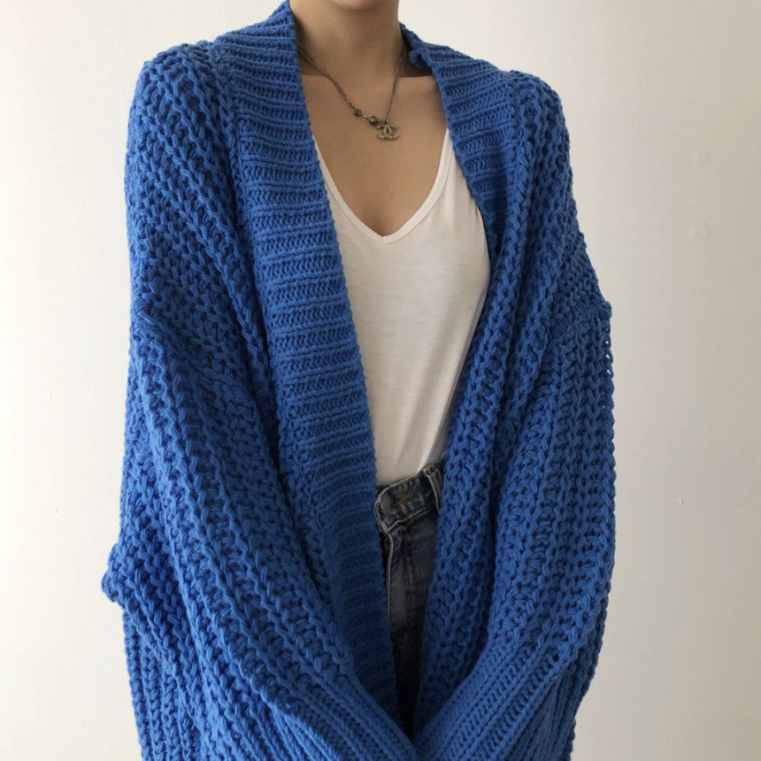 Damen Strickjacke mit offenem Schnitt und lässigen Details Heidi-Mode