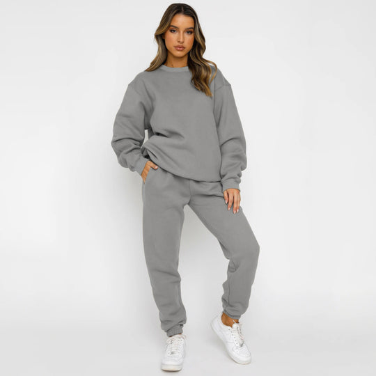 Damen bequeme Sweatshirt und Jogginghose Freizeitanzug Heidi-Mode