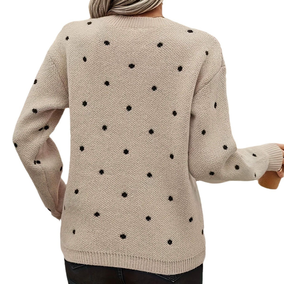 Damen Pullover mit strukturiertem Punktdesign Heidi-Mode