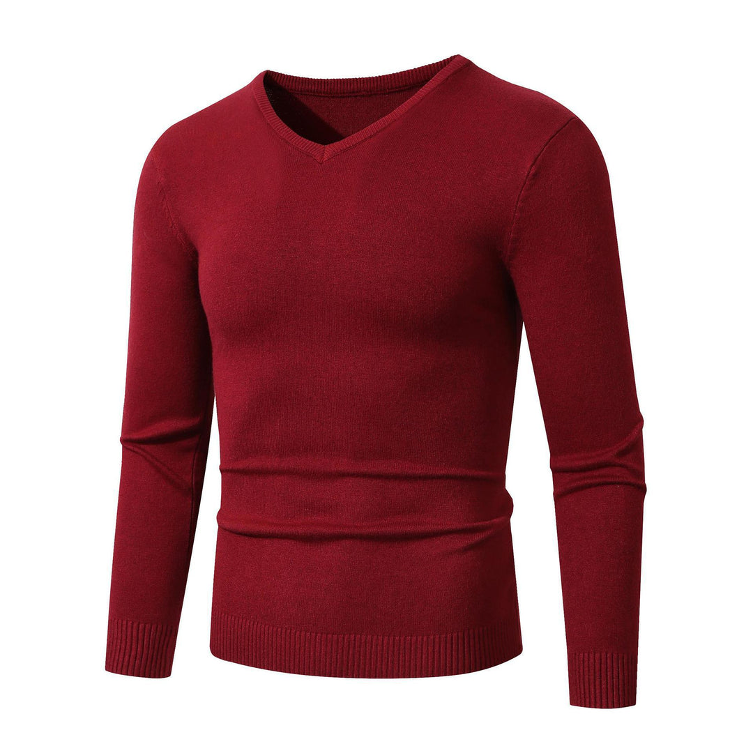 Herren V-Ausschnitt Pullover aus hochwertiger Baumwolle Heidi-Mode