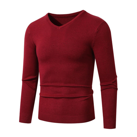 Herren V-Ausschnitt Pullover aus hochwertiger Baumwolle Heidi-Mode