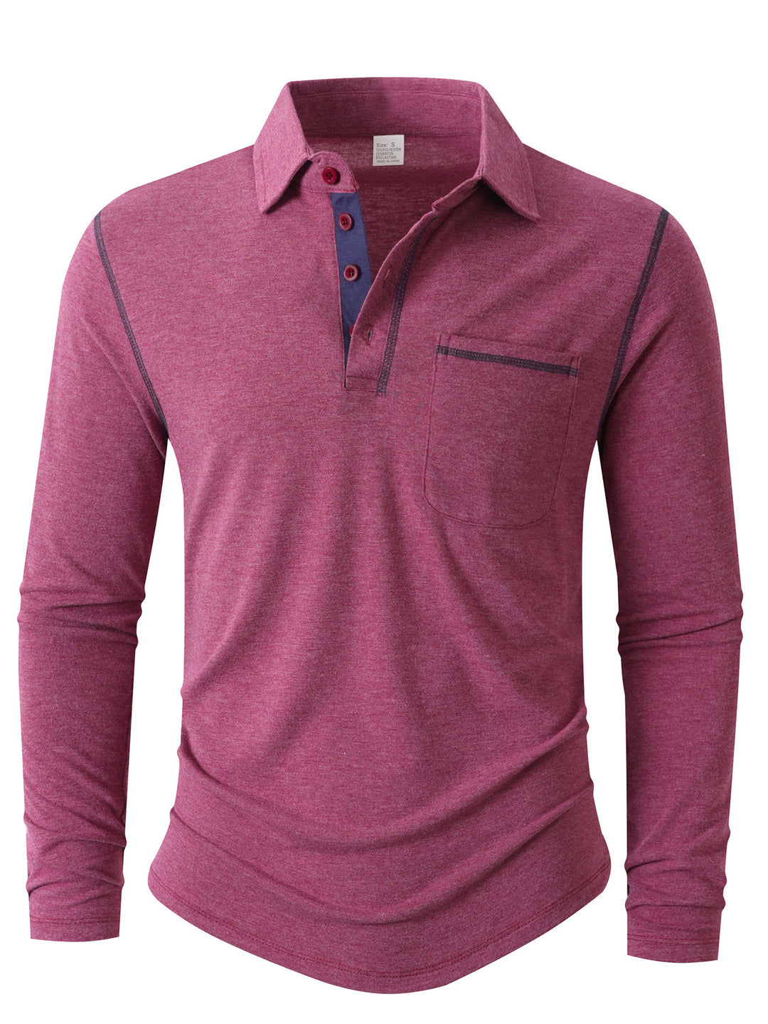 Herren Langarm Poloshirt Heidi-Mode