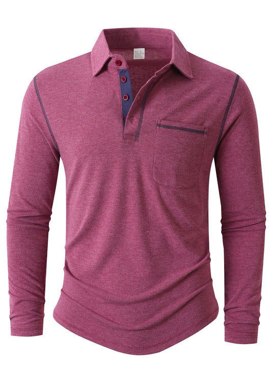 Herren Langarm Poloshirt Heidi-Mode