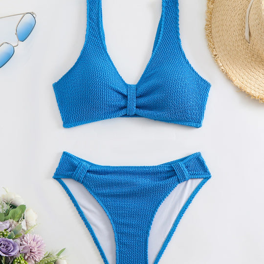 Femme Strukturierter Hochgeschnittener Bikini-Set Heidi-Mode