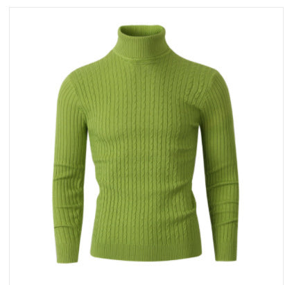 Herren Rollkragenpullover mit strukturiertem Kabelstrickdesign Heidi-Mode