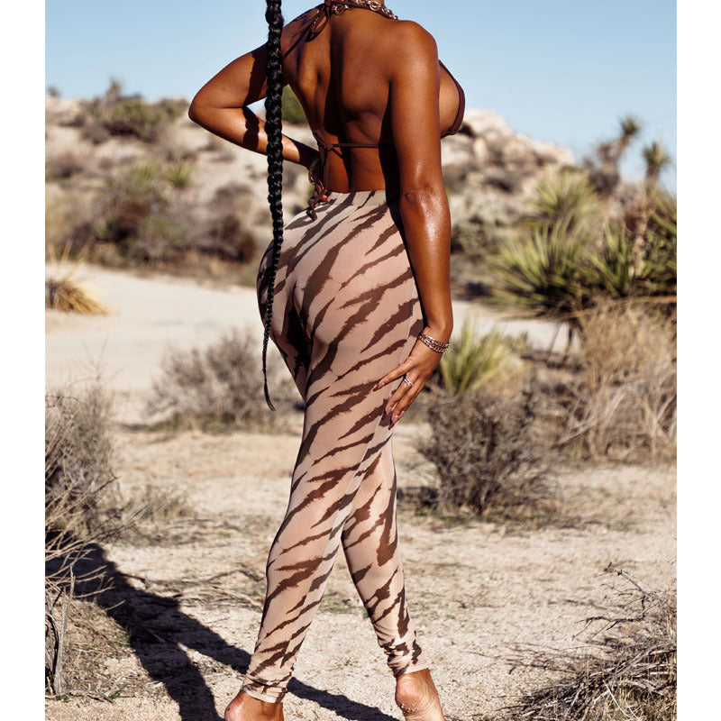 Damen Leggings mit kreativem Tiermuster Heidi-Mode