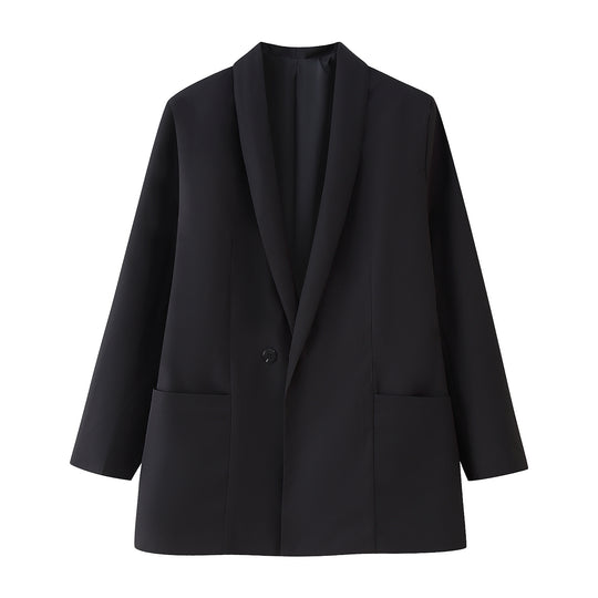 Damen elegante Blazerjacke mit Taschen und modernem Schnitt Heidi-Mode