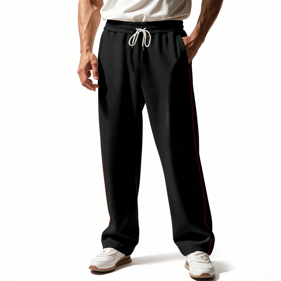 Herren bequeme Sweatpants mit kontrastierenden Nähten und praktischen Seitentaschen Heidi-Mode