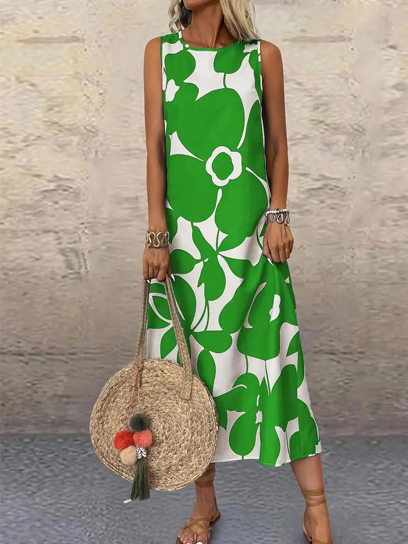 Damen Maxikleid mit floralem Muster Heidi-Mode
