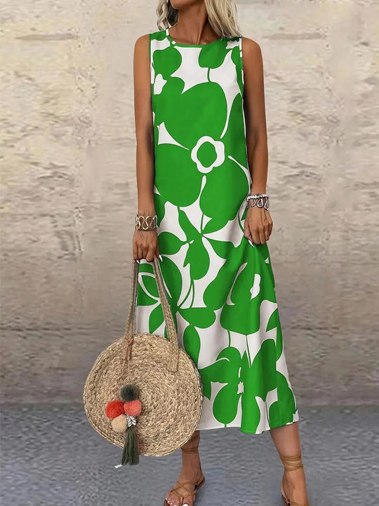 Damen Maxikleid mit floralem Muster Heidi-Mode