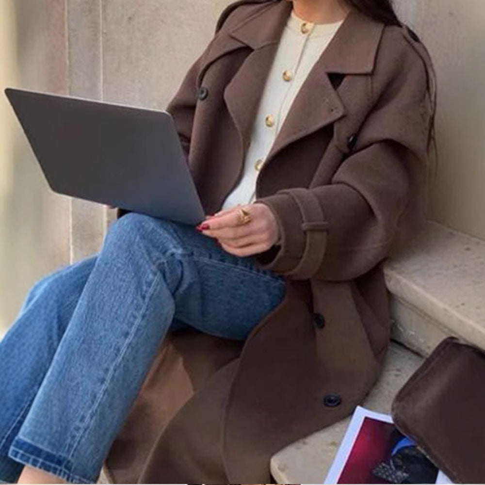 Damen oversized Wollmantel Heidi-Mode