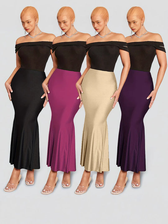 Damen Eleganter Bleistiftrock mit schmeichelnder Silhouette und verlängerndem Schnitt Heidi-Mode