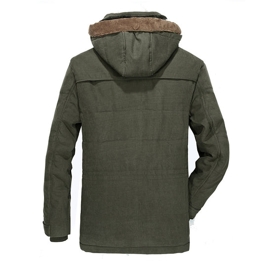 Herren multifunktionale Winterjacke mit gefüttertem Kapuzenkragen Heidi-Mode