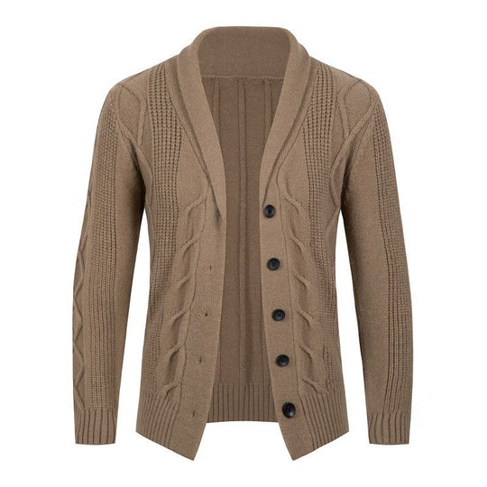 Herren Strickjacke mit innovativem Zopfmuster und gemütlichem Schnitt Heidi-Mode