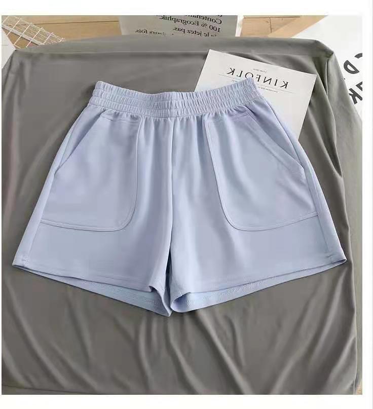 Damen bequeme Sport-Shorts mit elastischem Bund und praktischen Taschen Heidi-Mode