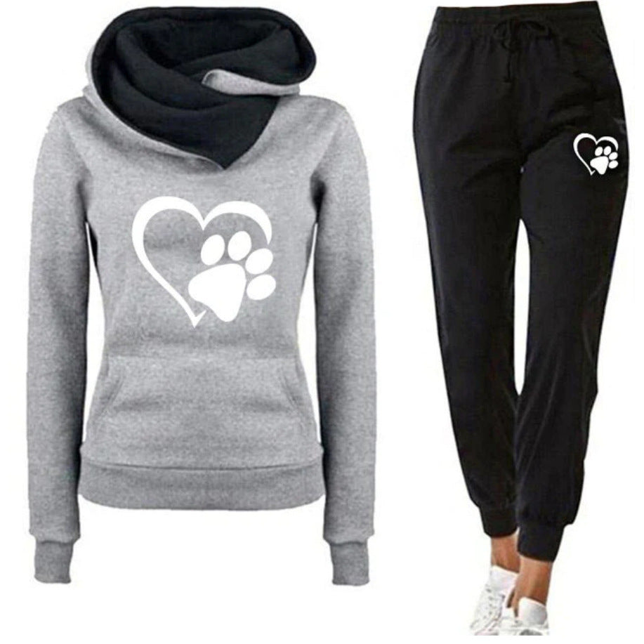 Damen Freizeit-Jogginganzug mit innovativem Kapuzendesign und bequemen Taschen Heidi-Mode