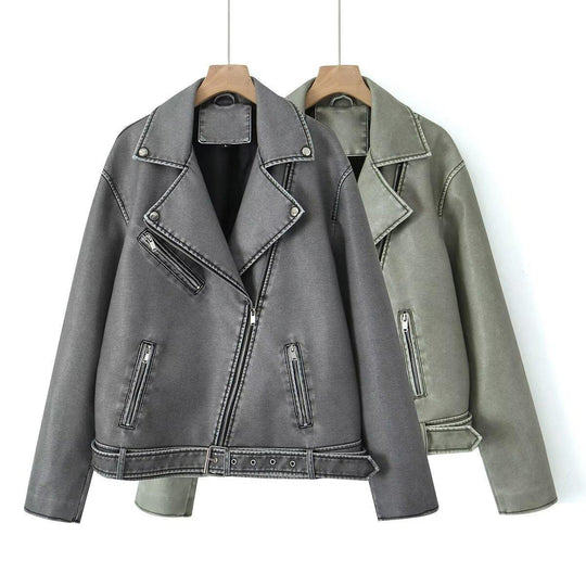 Damen Bikerjacke im Vintage-Stil Heidi-Mode