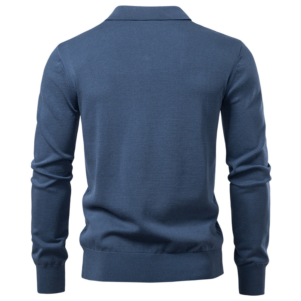 Herren Pullover mit V-Ausschnitt und strukturiertem Design Heidi-Mode