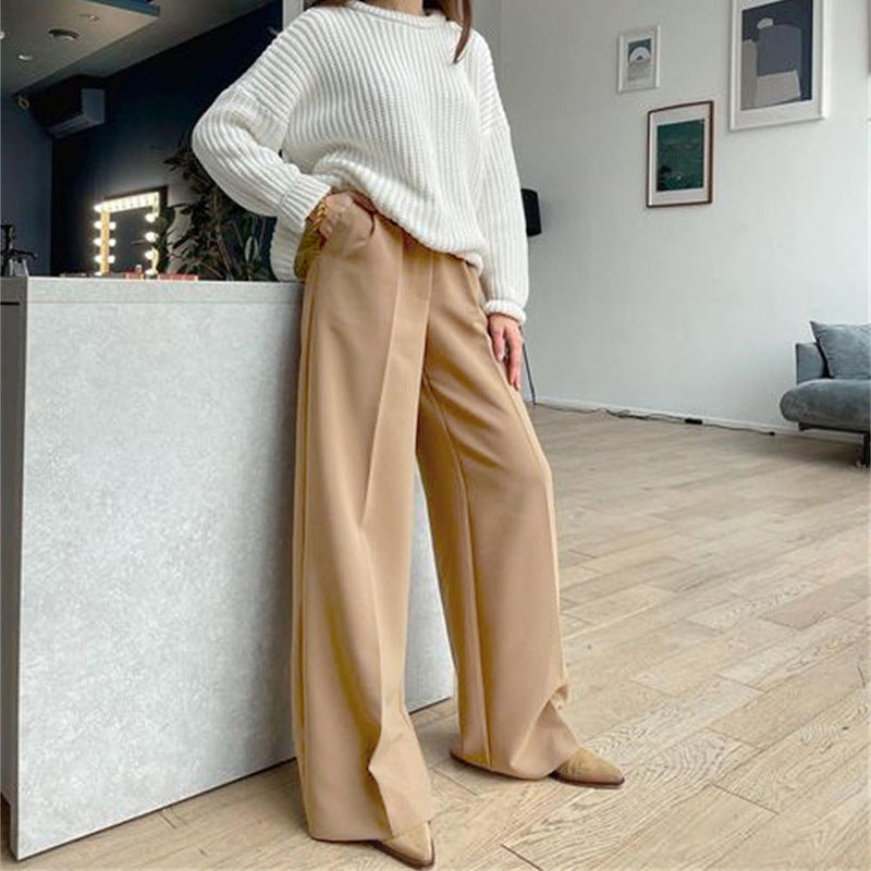 Damen Weite Palazzo-Hose mit eleganter Taillierung und modischem Schnitt Heidi-Mode
