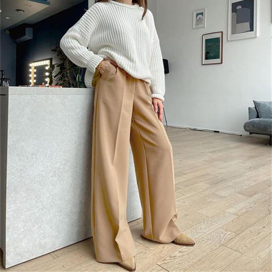 Damen Weite Palazzo-Hose mit eleganter Taillierung und modischem Schnitt Heidi-Mode