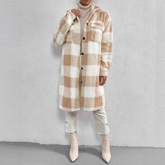 Damen Kuschelige Karojacke Heidi-Mode