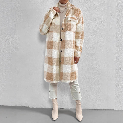 Damen Kuschelige Karojacke Heidi-Mode