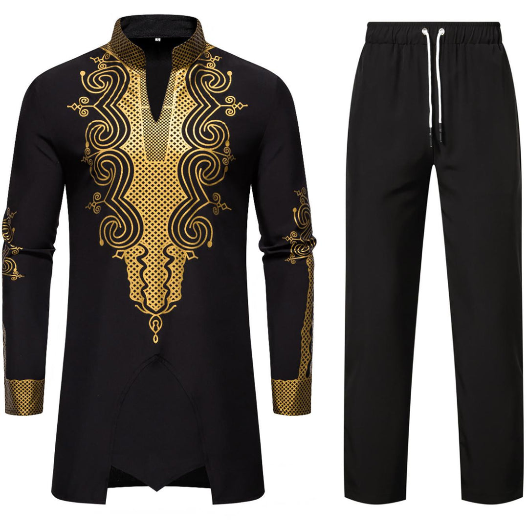 Herren traditionelles Outfit mit aufwendigem Muster Heidi-Mode