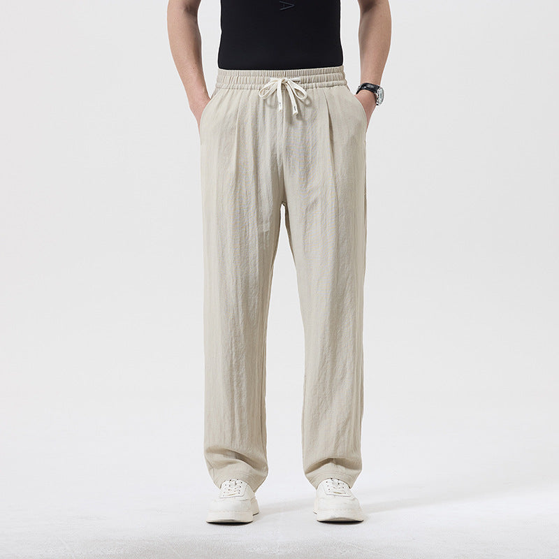 Herren lässige Leinen-Loungehose im Zen-Stil