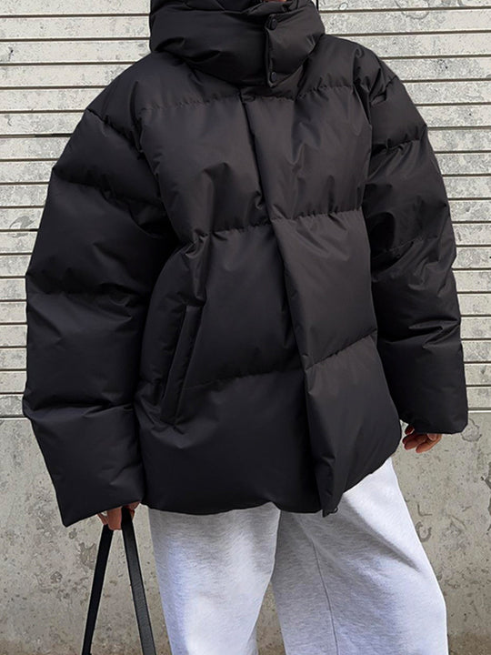 Damen Pufferjacke mit hohem Kragen und seitlichen Eingrifftaschen Heidi-Mode