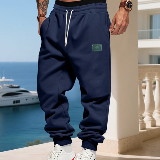 Herren bequeme Hoodie-Jogginghose mit elastischem Bund und praktischen Eingrifftaschen Heidi-Mode