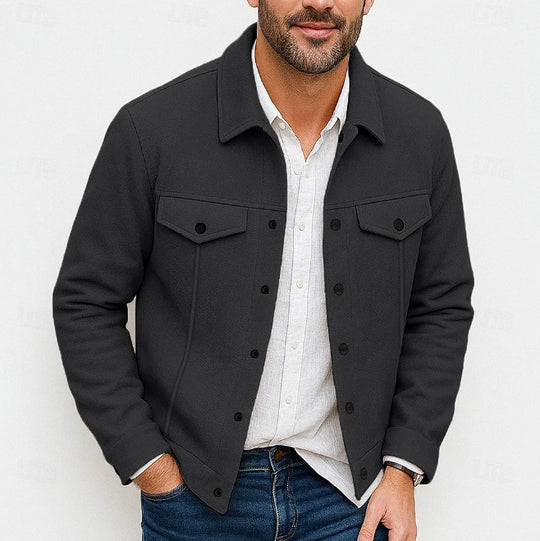 Herren stylische Utility-Jacke mit gepolsterten Taschen Heidi-Mode