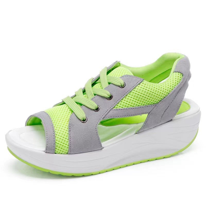 Damen Mesh Plattform Sandalen Heidi-Mode