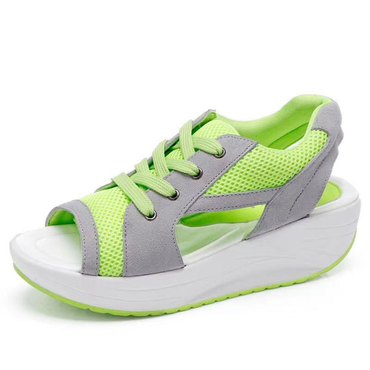 Damen Mesh Plattform Sandalen Heidi-Mode