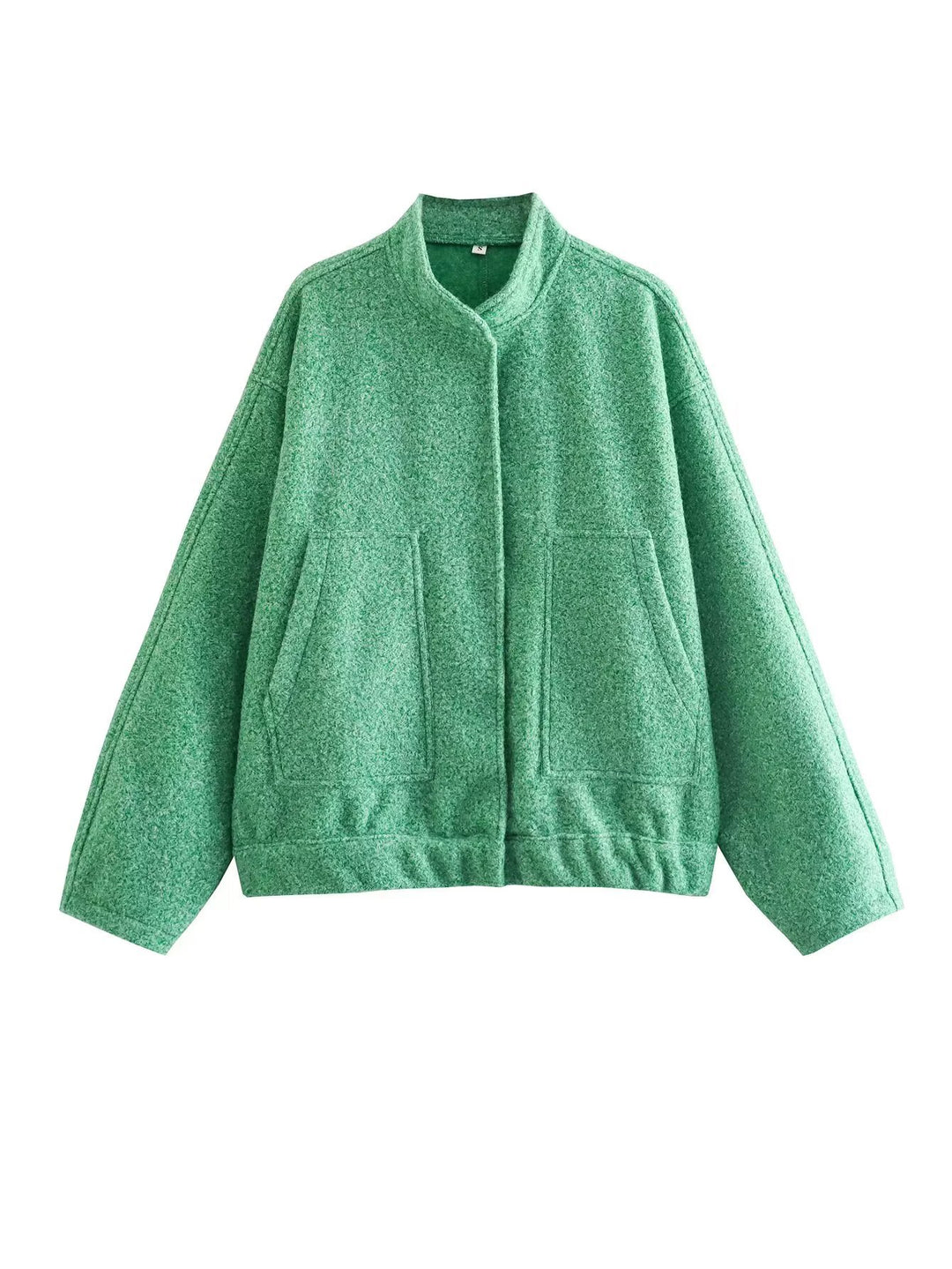 Damen Übergangsjacke mit modernem Stoffmix und praktischen Taschen Heidi-Mode