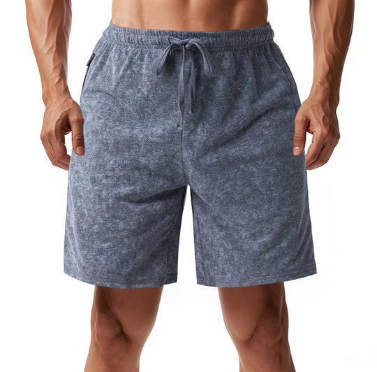 Herren bequeme Freizeit-Shorts aus sanftem Stoff mit verstellbarem Kordelzug Heidi-Mode