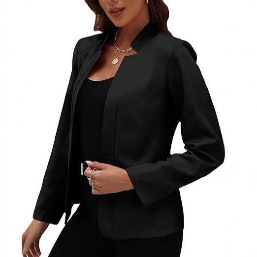 Damen eleganter Blazer mit modernem Schnitt und dezenter Knopfdetail Heidi-Mode
