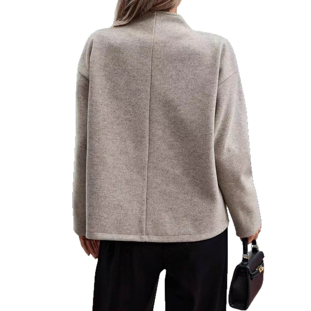 Damen Modische Wolljacke im eleganten Look mit doppelter Knopfreihe Heidi-Mode
