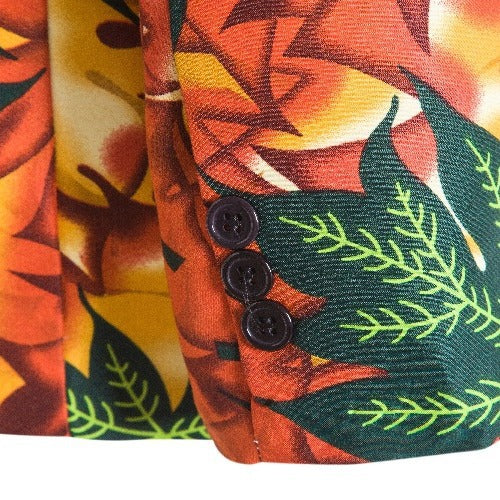 Damen Blazer im tropischen Blätterdesign Heidi-Mode