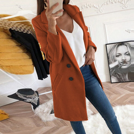 Heidi-Mode | Lange Doppelreiherjacke mit Taschen
