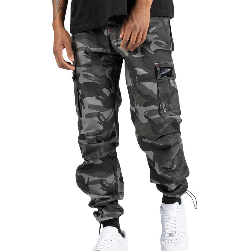 Herren Cargo-Hose mit elastischem Bund und praktischen Taschen Heidi-Mode