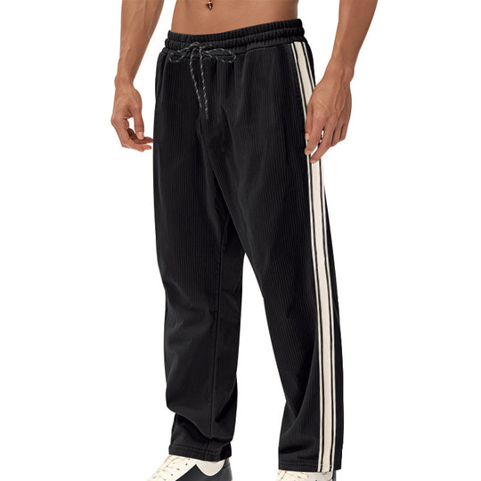 Herren Sportliche Freizeithose mit seitlichen Streifen Heidi-Mode