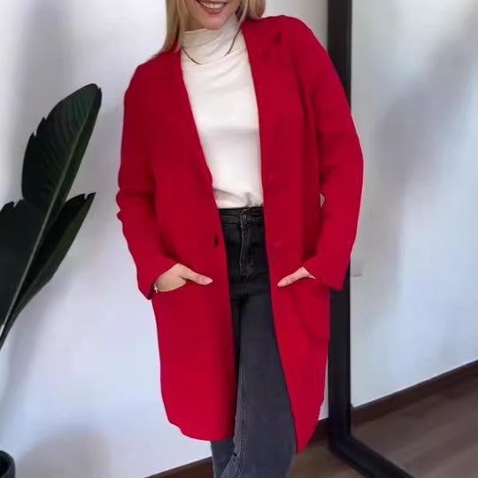 Damen Elegante und bequeme Übergangsjacke mit praktischen Taschen Heidi-Mode