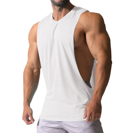 Herren Ärmelloses Sportshirt mit tiefem Rückenausschnitt und atmungsaktivem Material Heidi-Mode